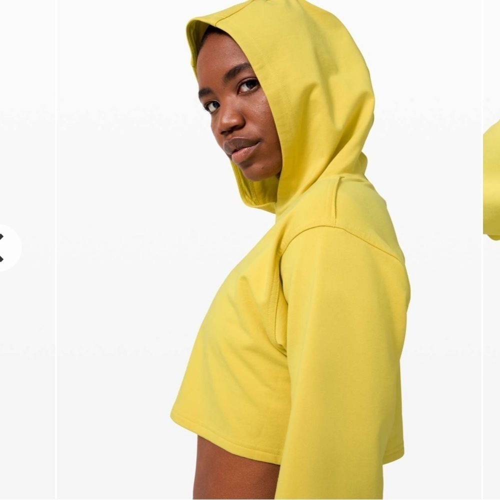 lululemon LA All Yours Cropped Hoodie Soleil Yellow Sz 8